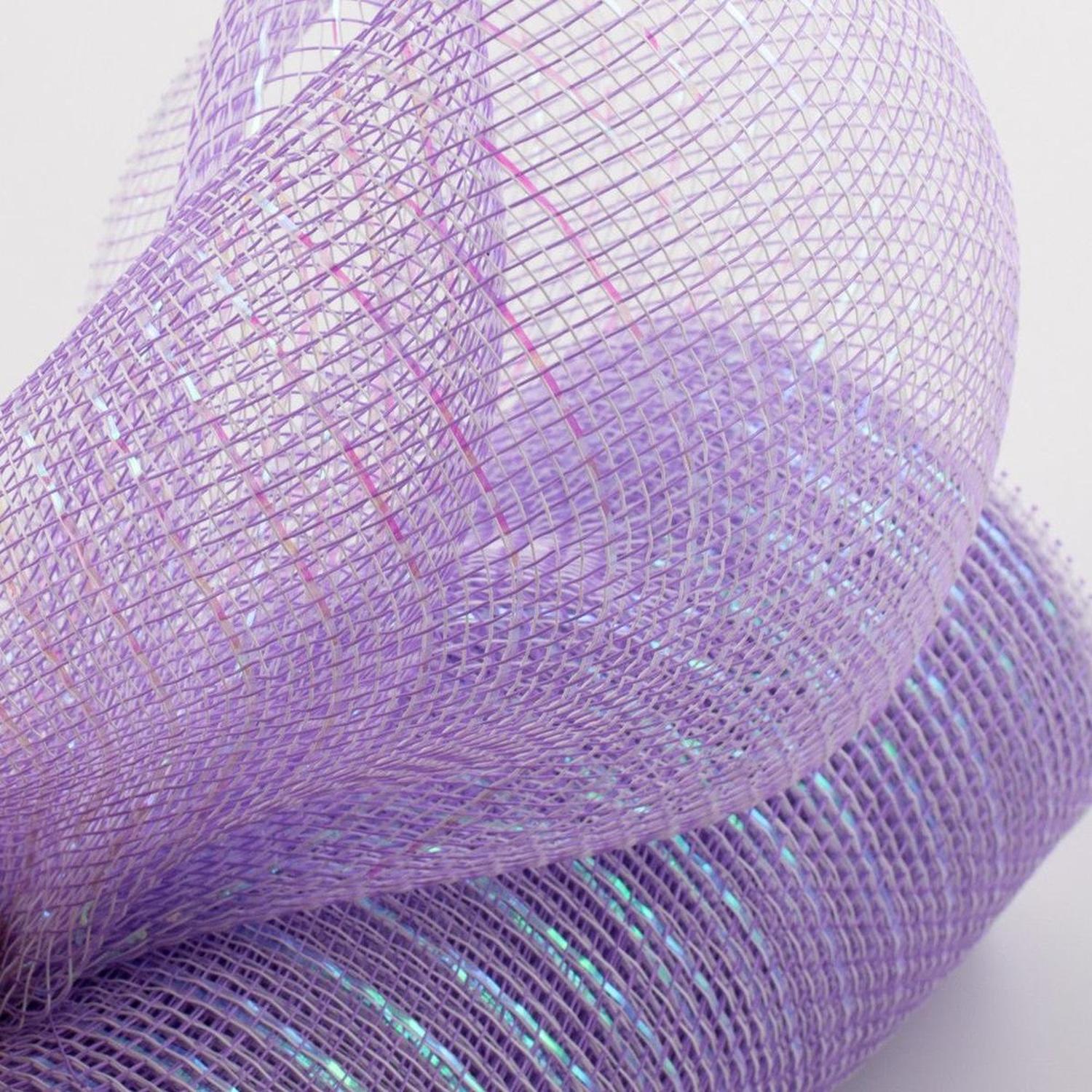 10.5" Poly Mesh Roll Ribbon: Iridescent Lavender