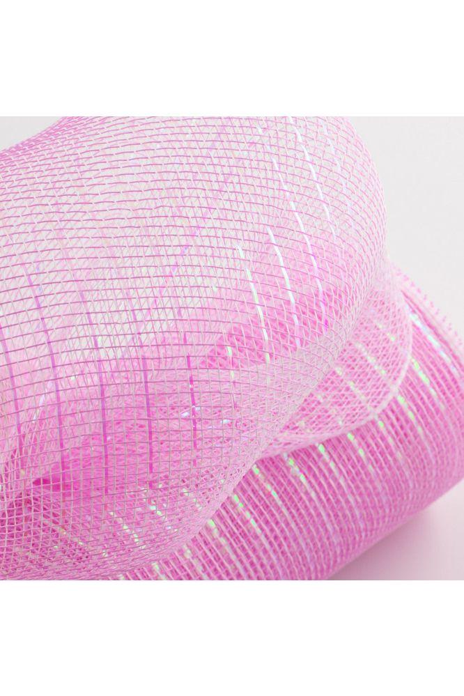 Shop For 10.5" Poly Mesh Roll Ribbon: Iridescent Pastel Pink Foil