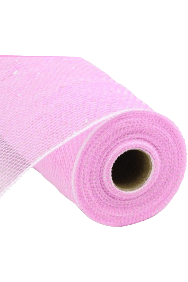 Shop For 10.5" Poly Mesh Roll Ribbon: Iridescent Pastel Pink Foil