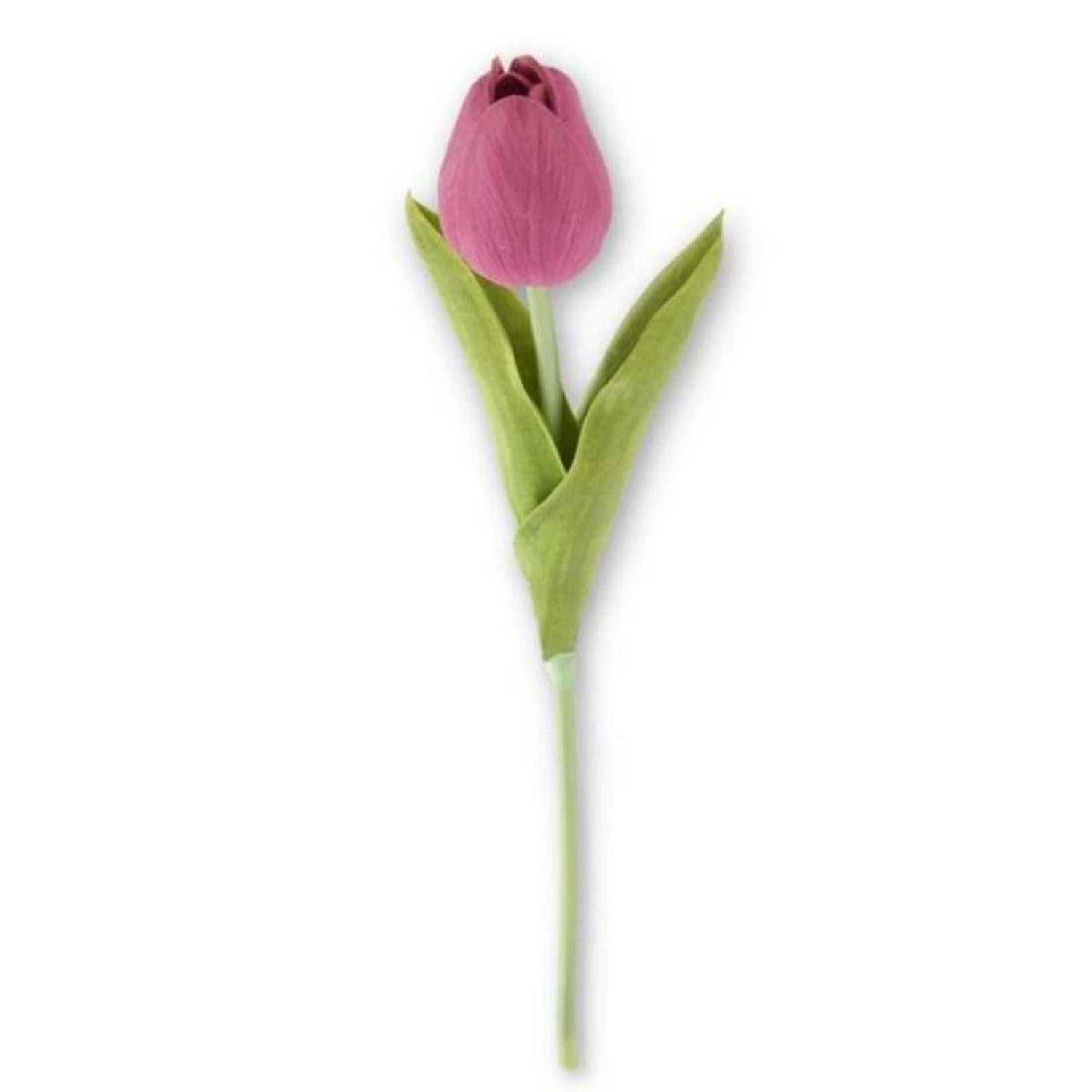 10.5" Realistic Touch Tulip: Fuchsia