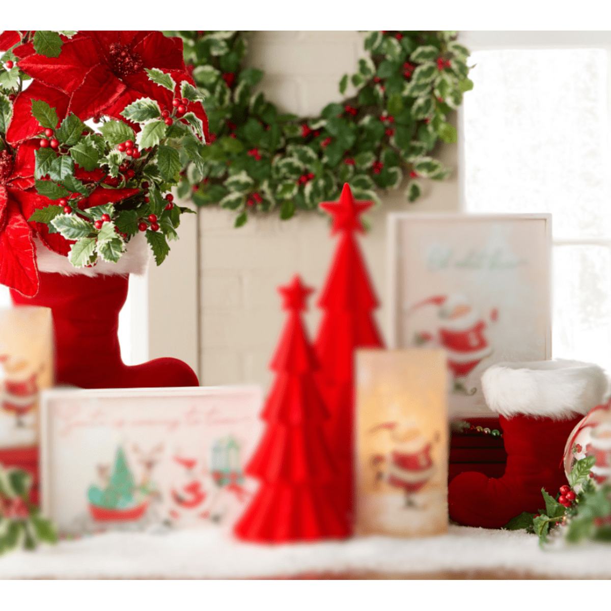 Shop For 10.5" Red Flocked Boot