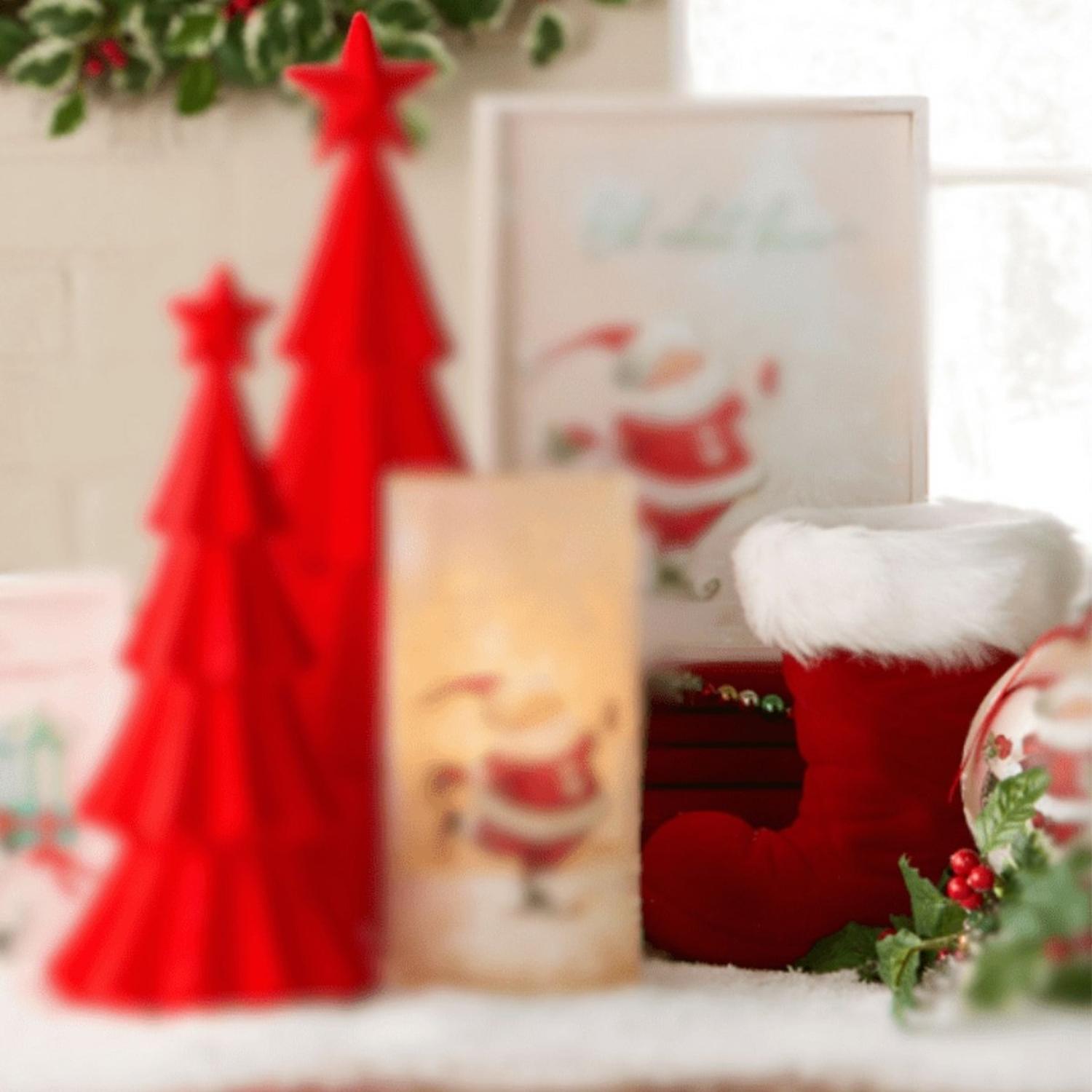 10.5" Red Flocked Boot