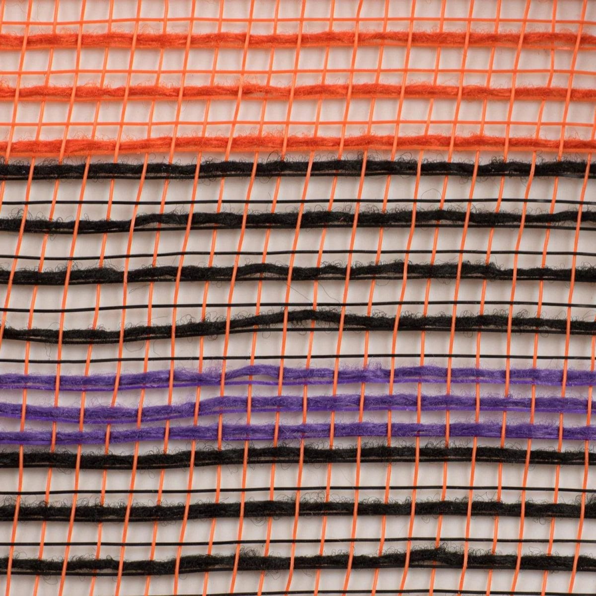 Shop For 10in Bold Stripe Fabric Mesh: Orange, Black, Purple (10 Yards)