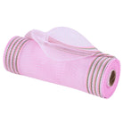 Shop For 10in Border Stripe Mesh Ribbon: Pink/Blush (10 Yards)