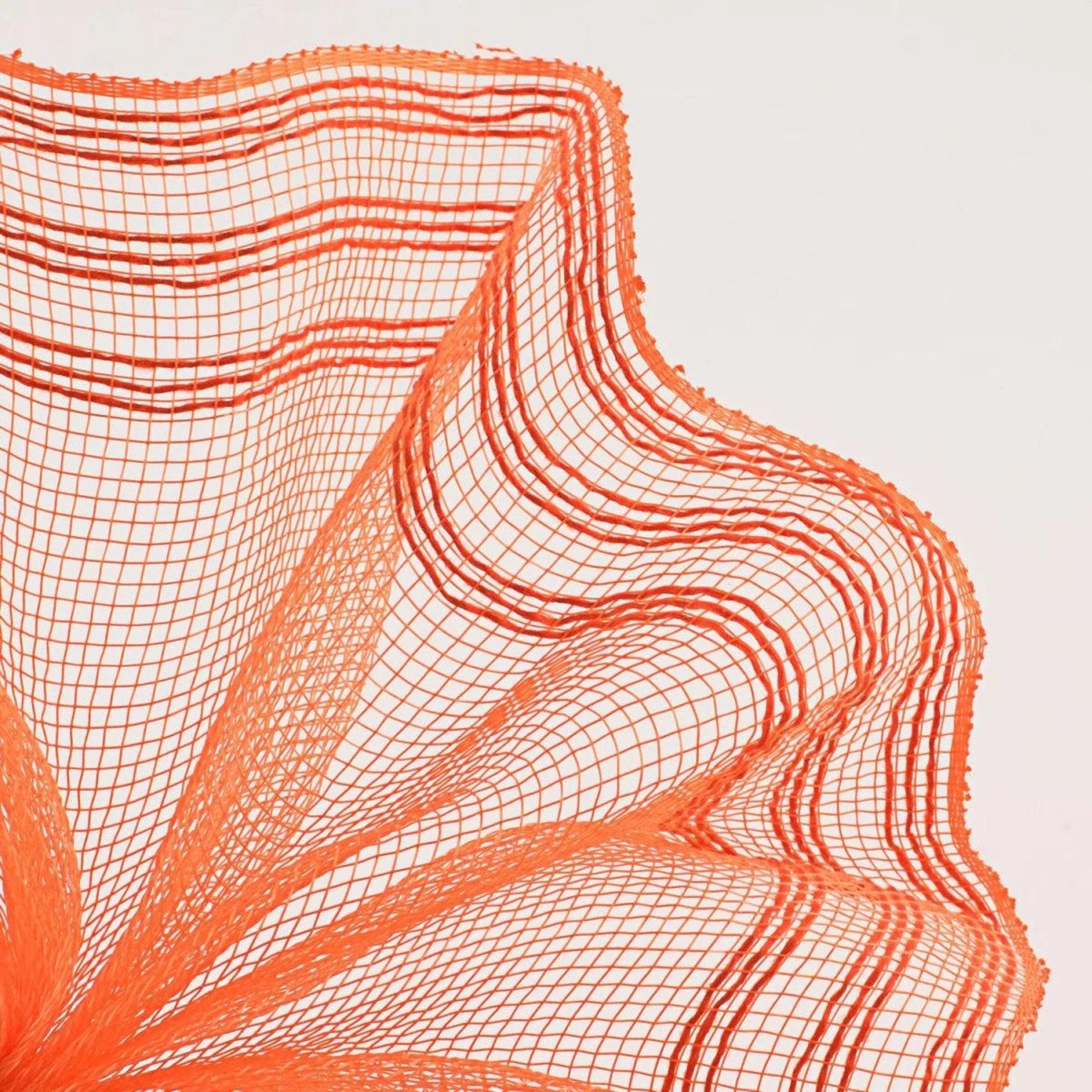 Shop For 10in Faux Jute Border Stripe Mesh: Orange (10 Yards)