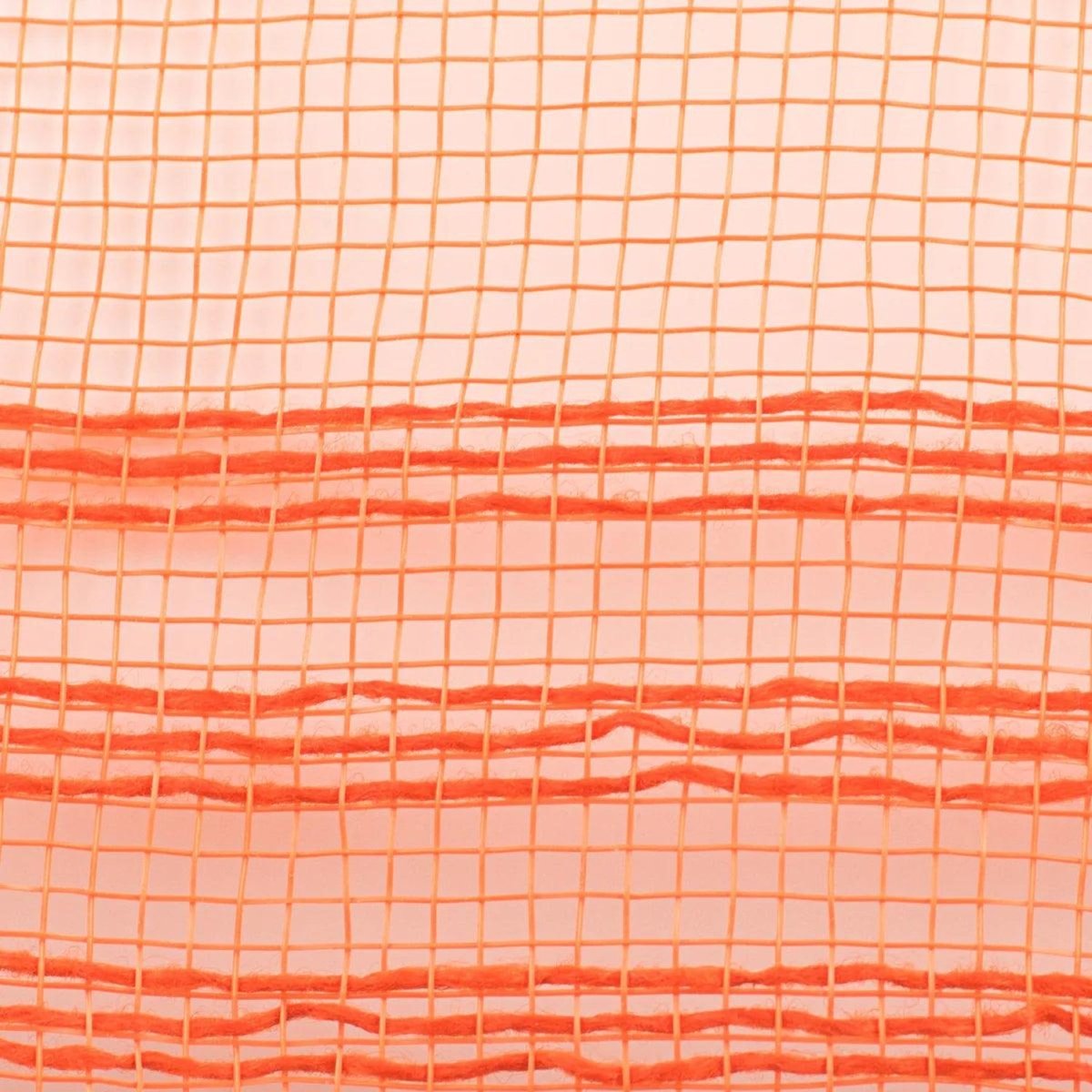Shop For 10in Faux Jute Border Stripe Mesh: Orange (10 Yards)