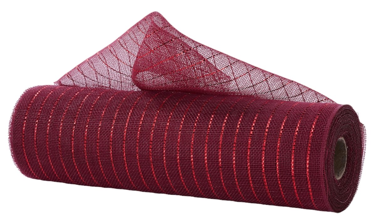 Shop For 10in Fine Weave Metallic Mesh: Burgundy/Red (10 Yards)
