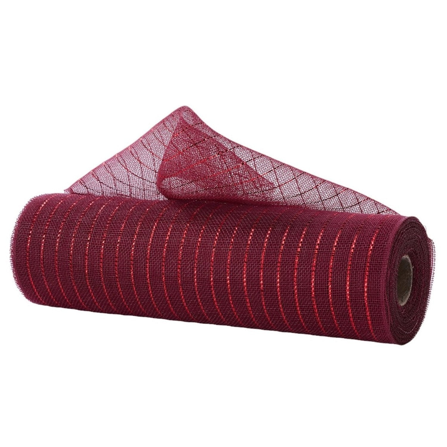 Shop For 10in Fine Weave Metallic Mesh: Burgundy/Red (10 Yards)
