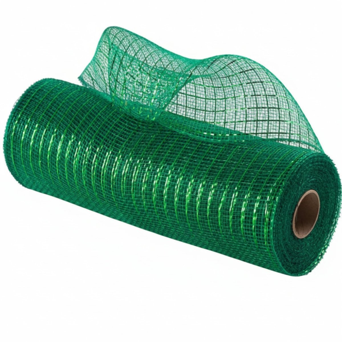 Shop For 10in Poly Deco Mesh: Metallic Emerald Green (10 Yards)