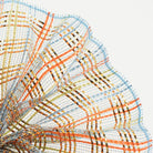 Shop For 10in Vertical Foil Plaid Mesh: Smoke Blue, Orange, Gold, Sage