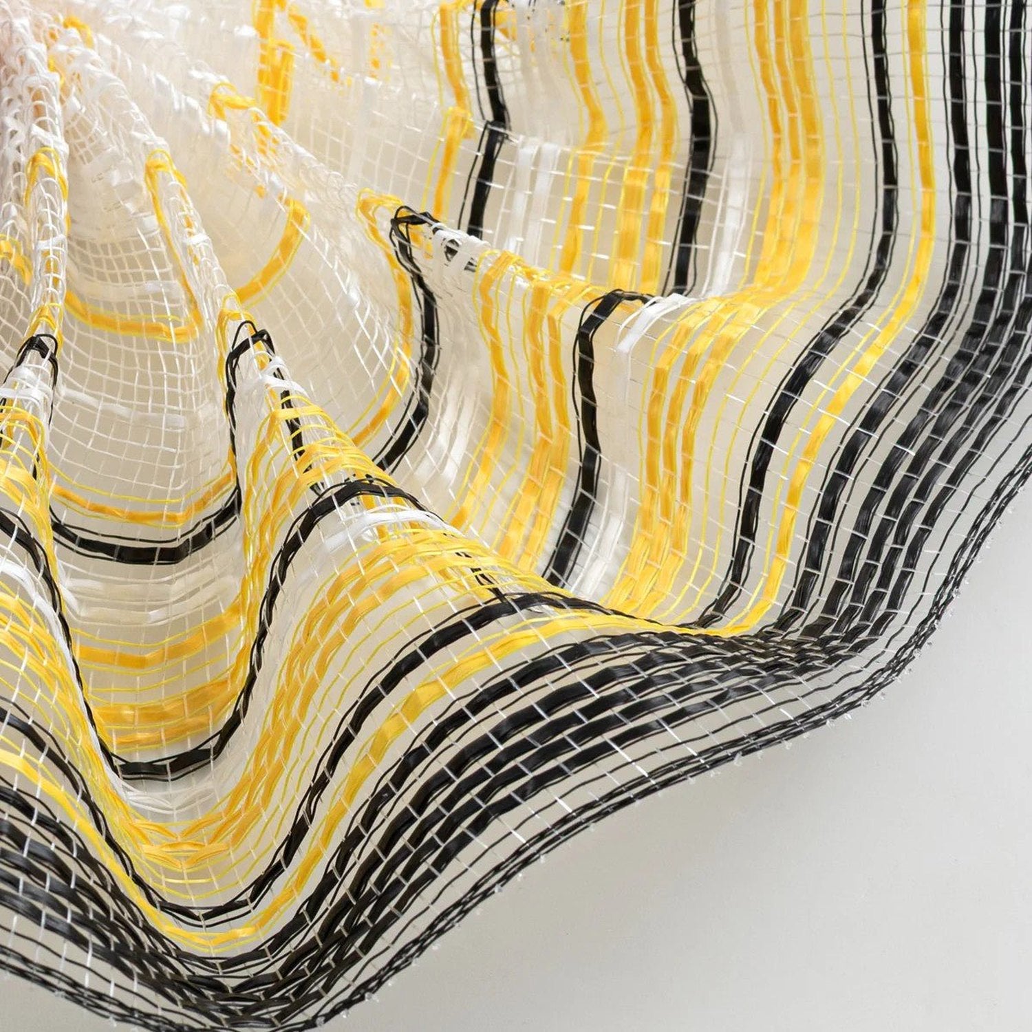 Shop For 10in Vertical Ombre Stripe Mesh: Yellow/Black (10 Yards)