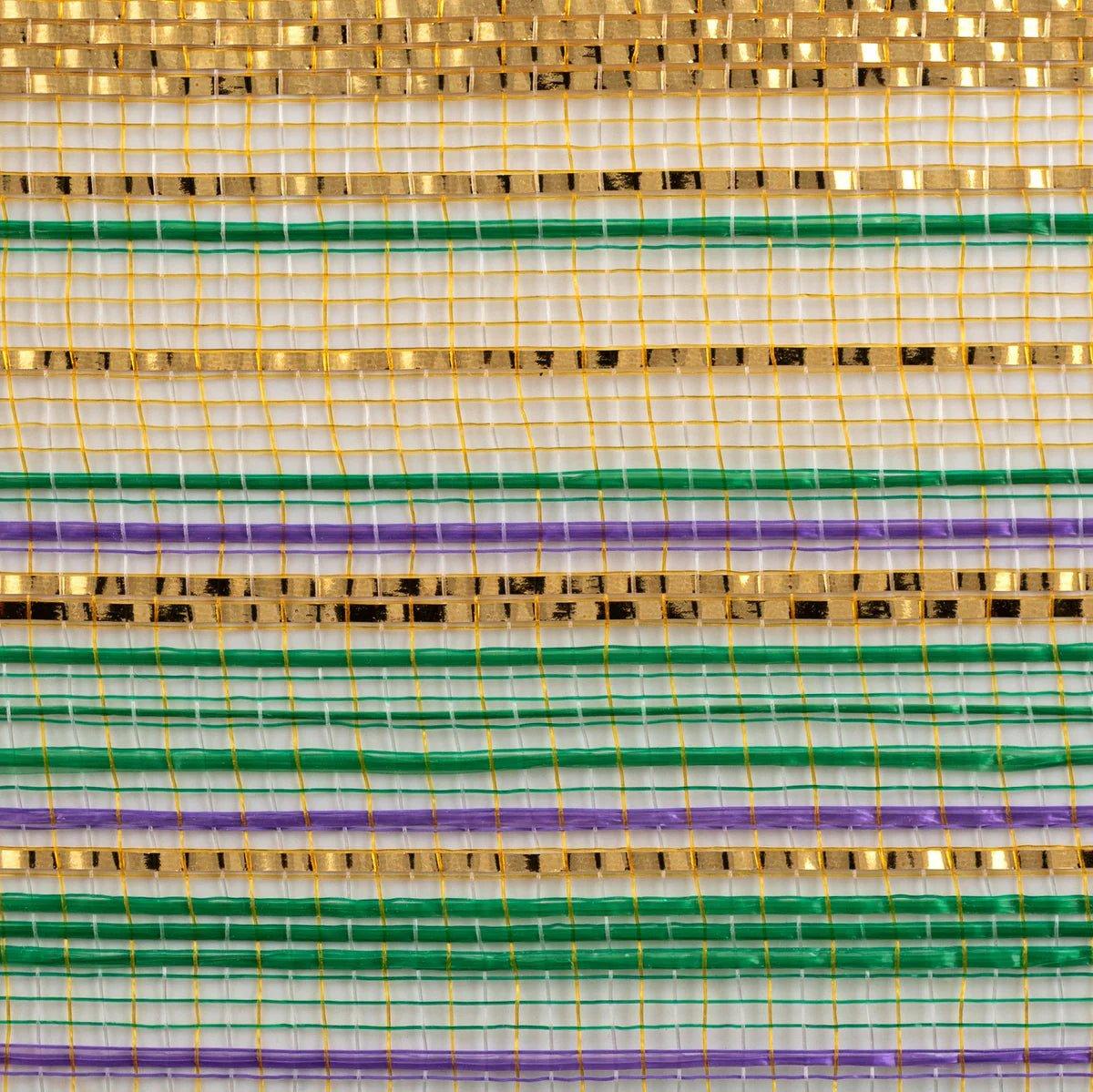 Shop For 10in Vertical Striped Ombré Mesh: Mardi Gras (10 Yards)