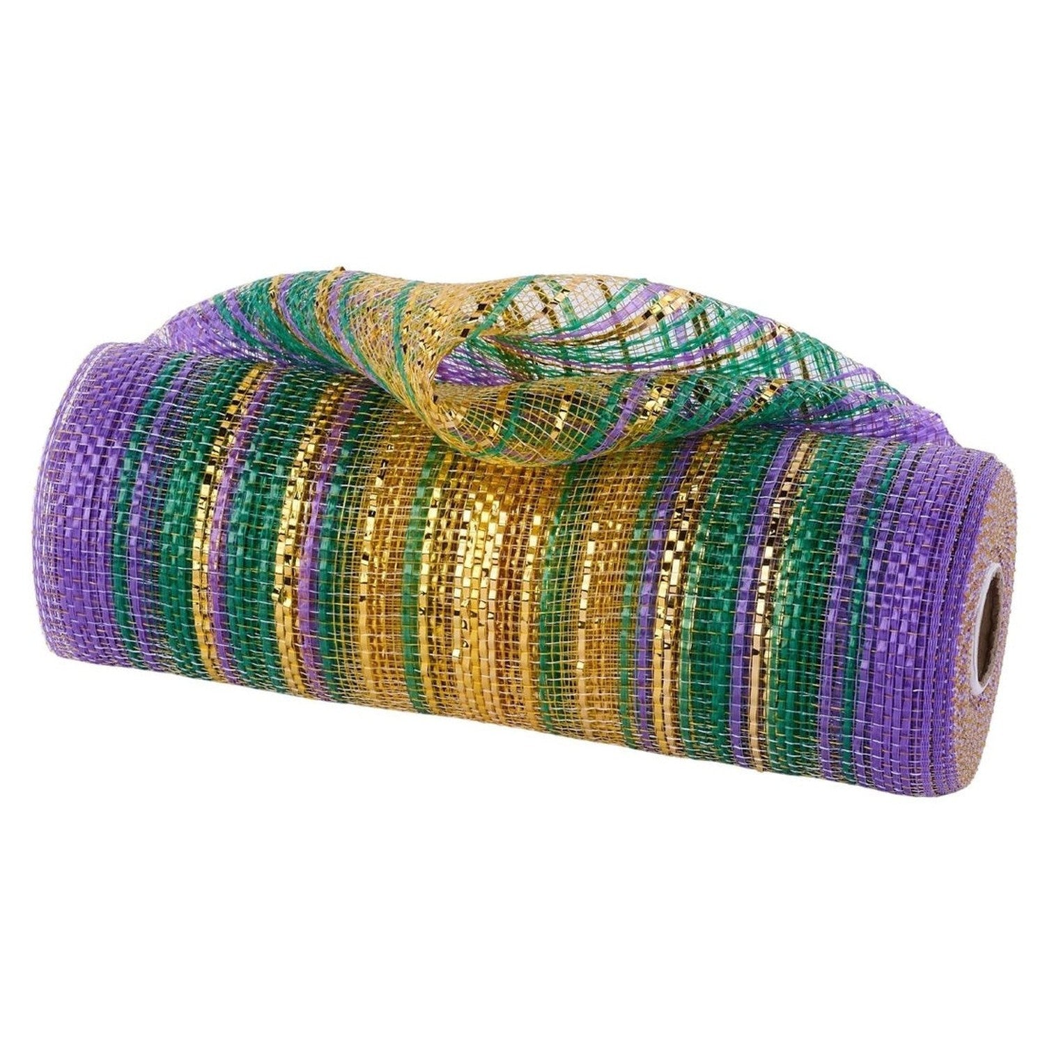 Shop For 10in Vertical Striped Ombré Mesh: Mardi Gras (10 Yards)