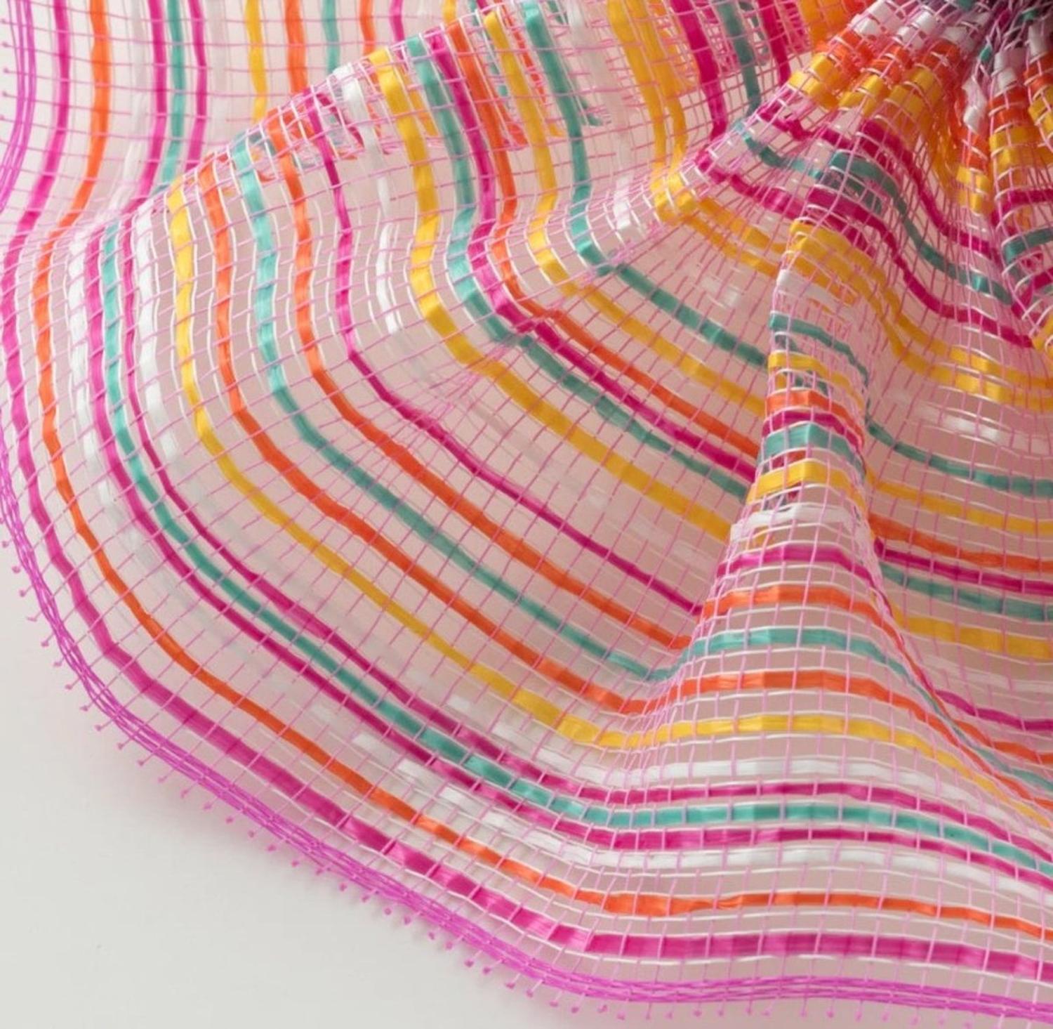 10in Vertical Wide Strip Mesh: Multicolor Brights (10 Yards)