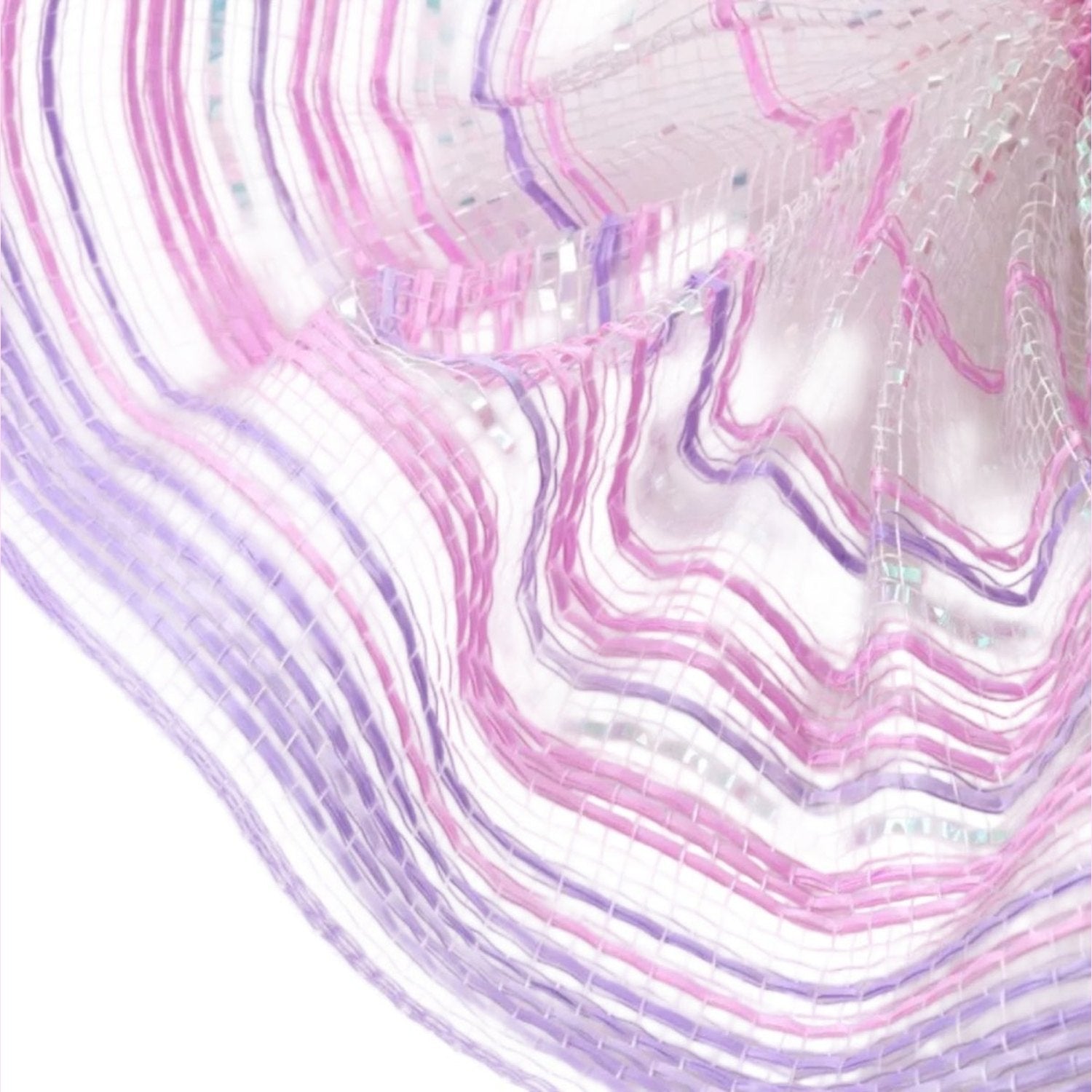 Shop For 10in Vertical Wide Strip Ombré Mesh: Iridescent Lavender & Pink