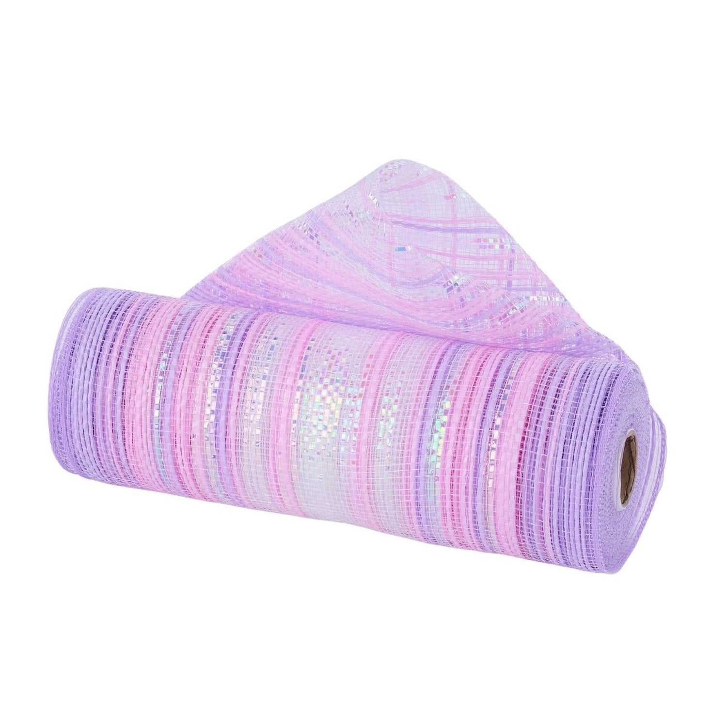 Shop For 10in Vertical Wide Strip Ombré Mesh: Iridescent Lavender & Pink