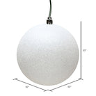 Shop For 10in White Glitter Ball Ornament