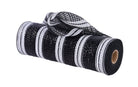 Shop For 10in Wide Foil Thick Stripe Mesh: Black/White (10 Yards)