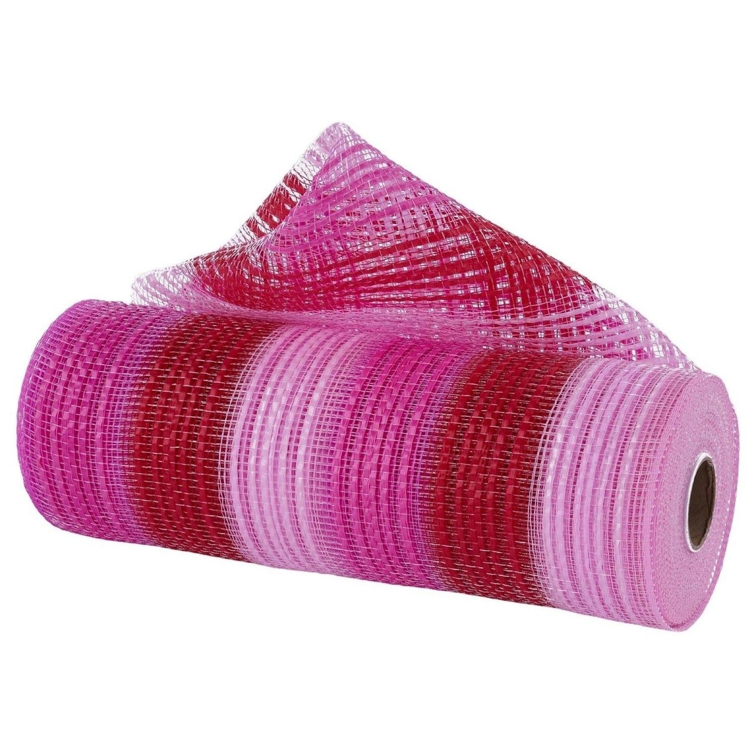 10in Wide Vertical Strip Mesh: Pink, Hot Pink & Red