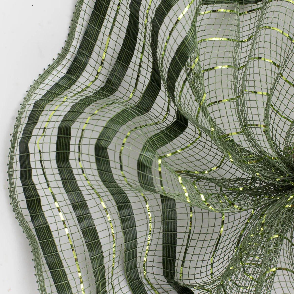 Shop For 10in XL Wide Film Border Mesh: Metallic Moss Green (10 Yards)