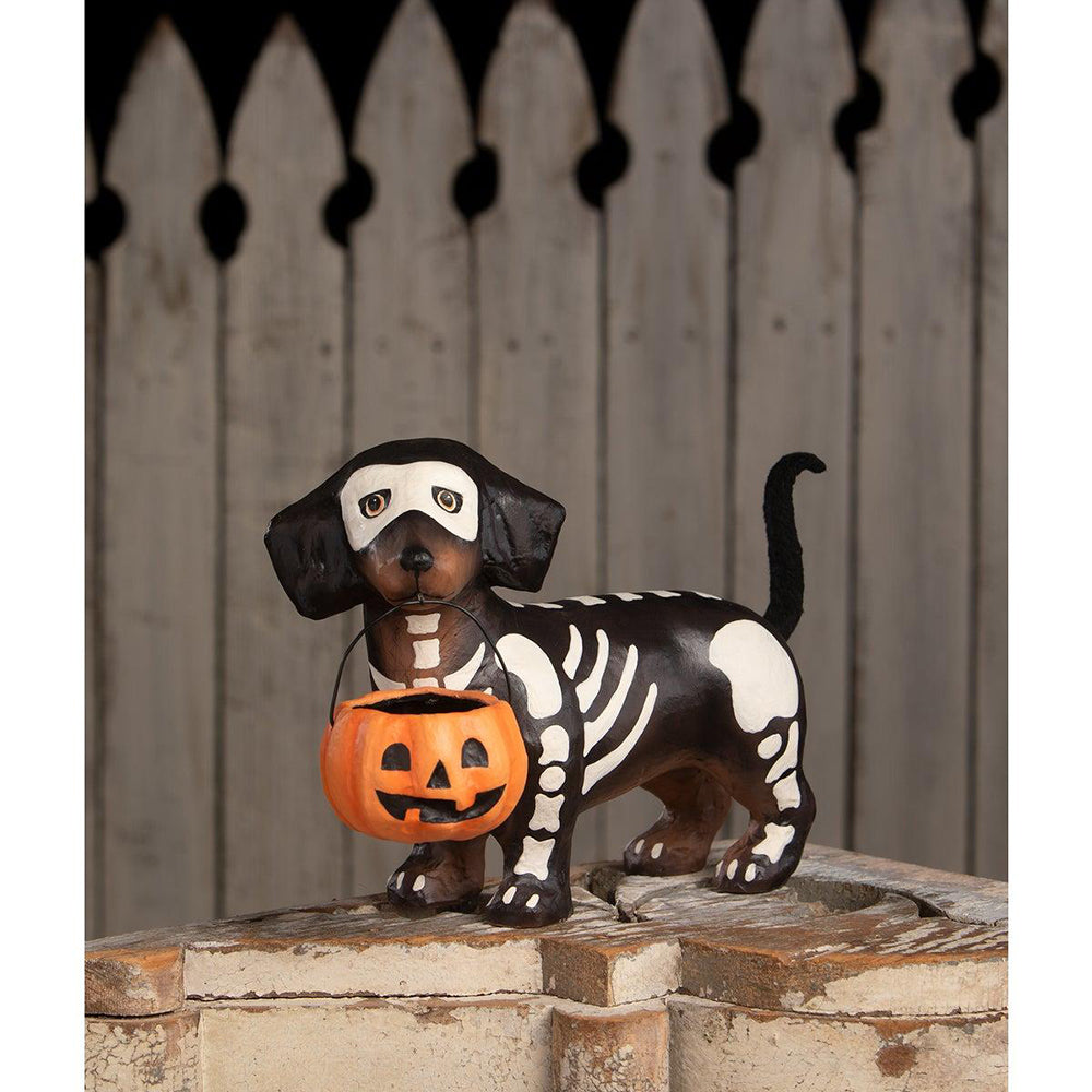 Shop For 11 inch Skelly Pup Paper Mache