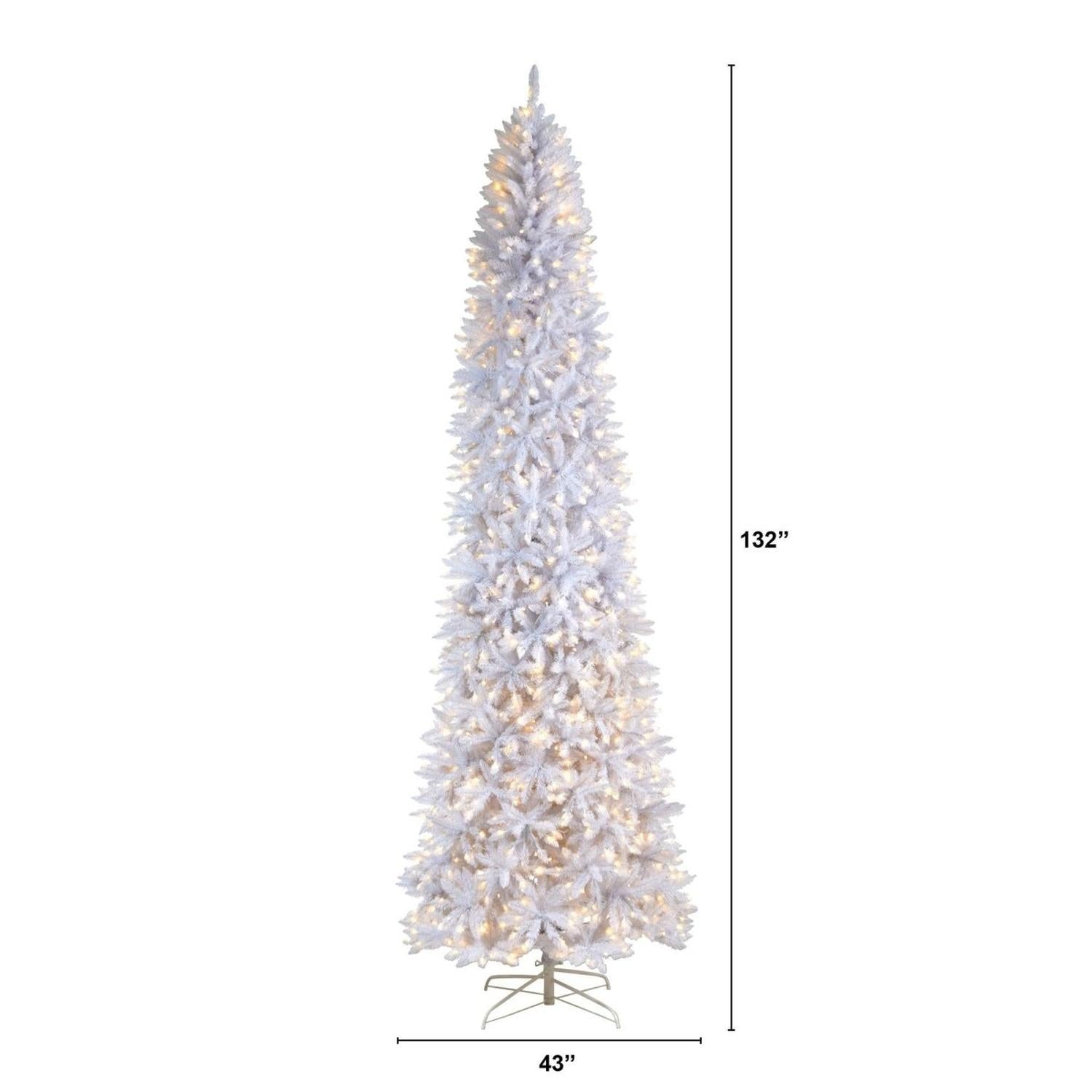 Shop For 11’ Slim White Artificial Christmas Tree
