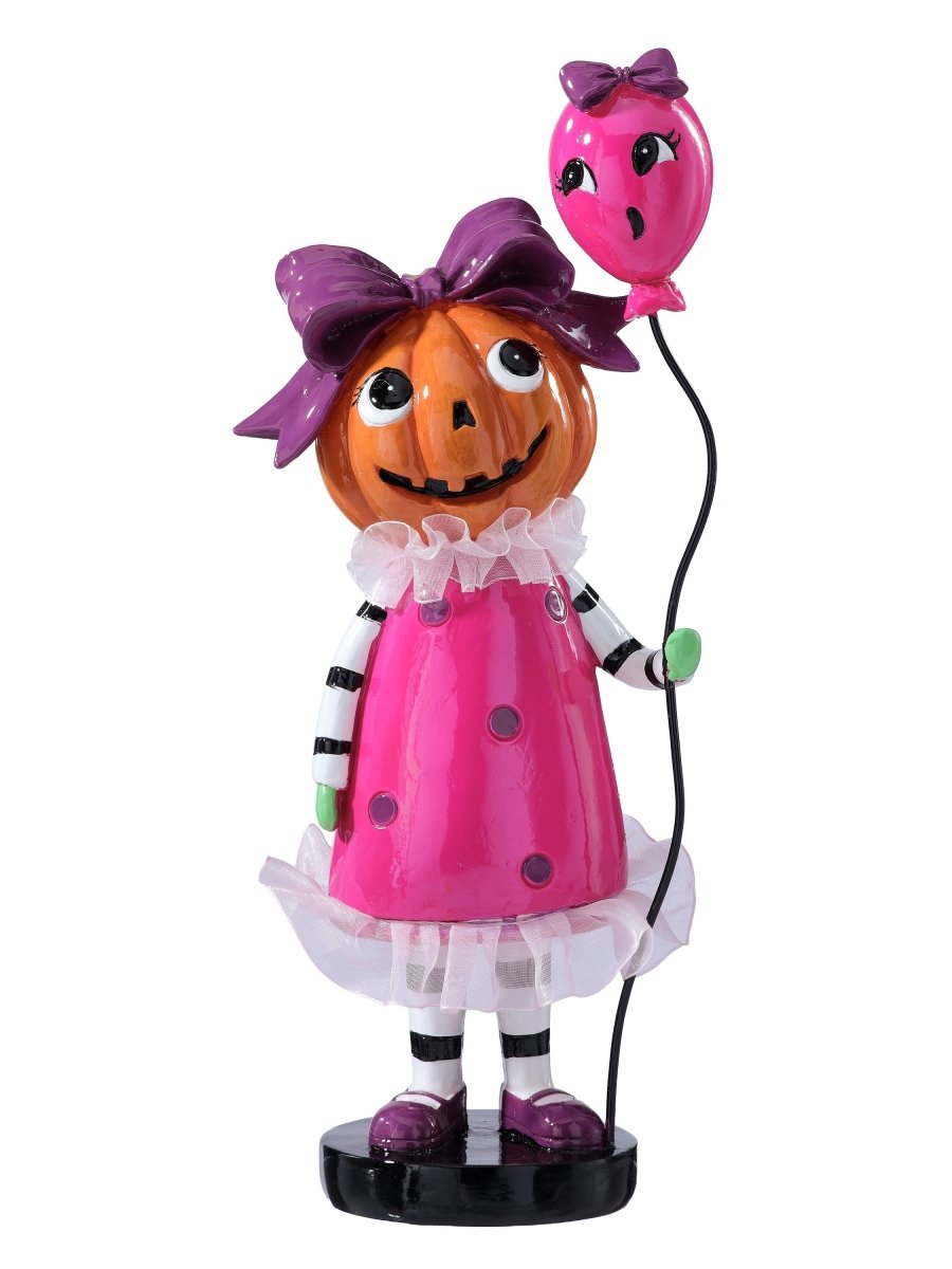 Shop For 11.5in Resin Pumpkin Girl with Balloon Figurine