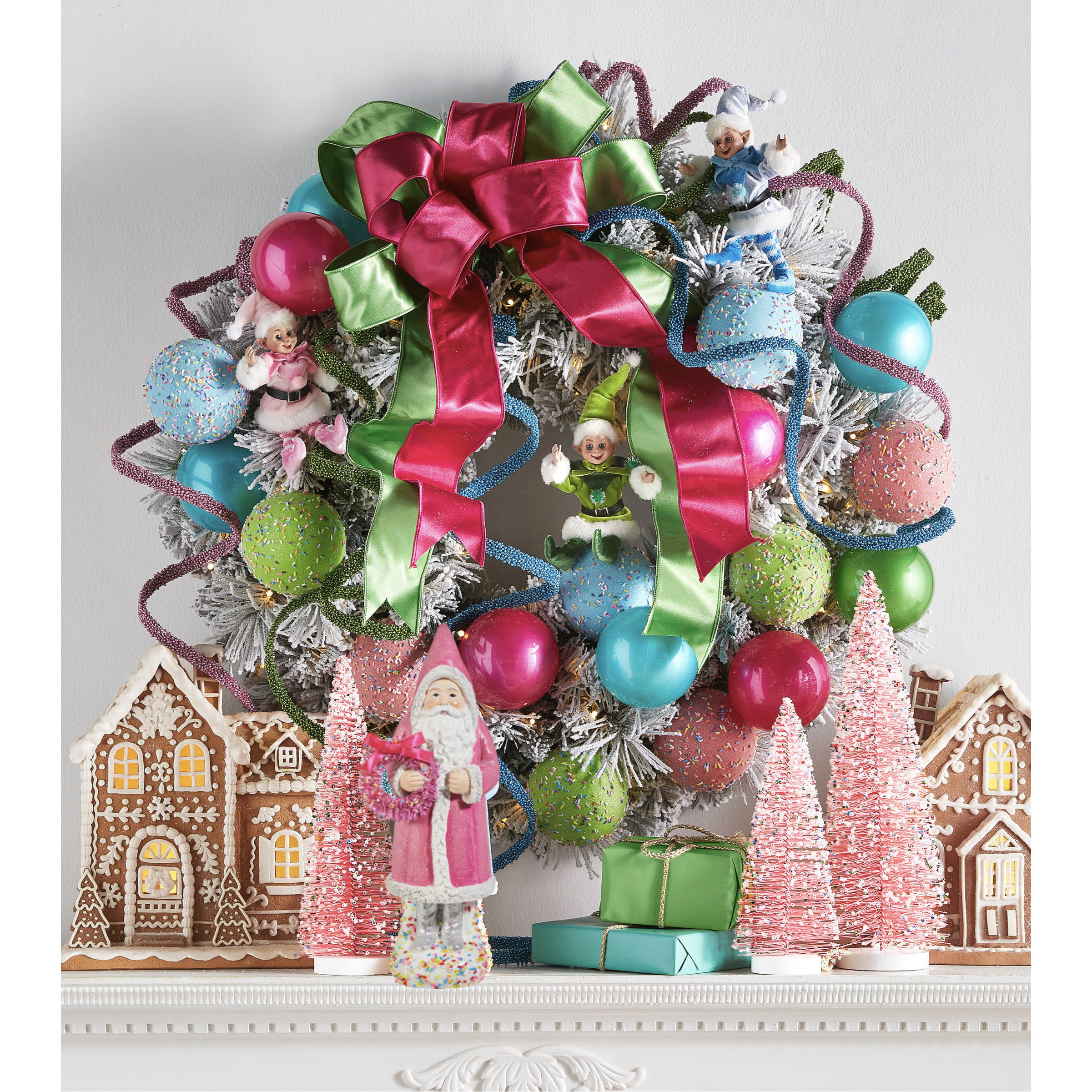 Shop For 11.75" Sprinkle Pink Santa