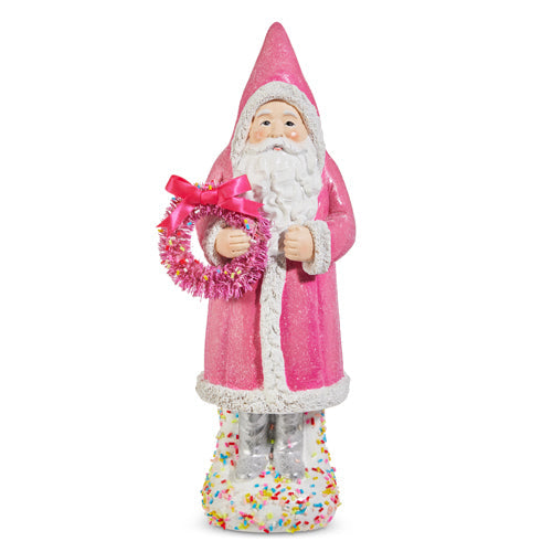 Shop For 11.75" Sprinkle Pink Santa