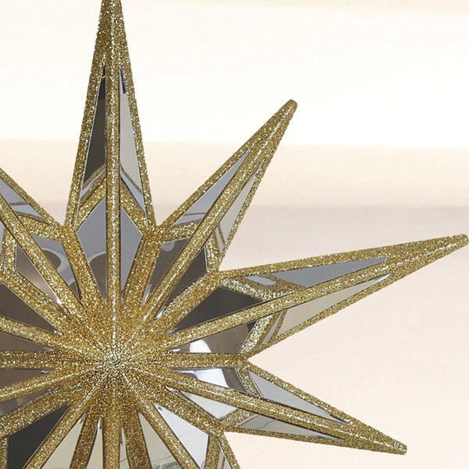Shop For 12" Gold Double - Sided Mirrored Star Tree Topper