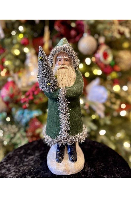 Shop For 12" Green Velvet Belsnickle Santa Figure