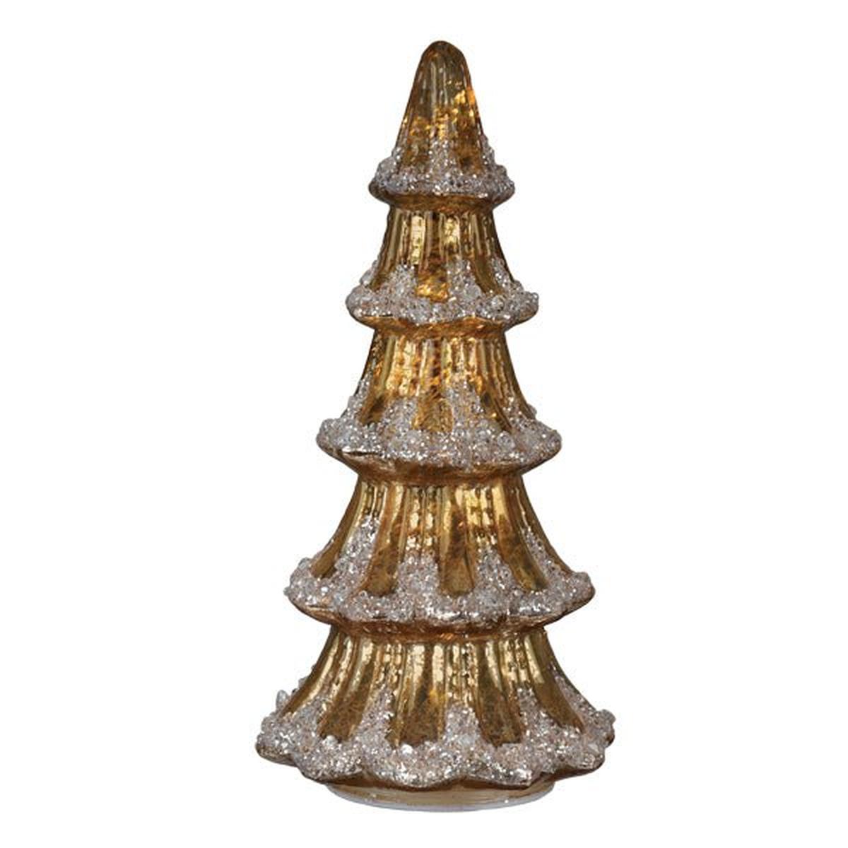 Shop For 12" Lit Gold Mercury Glass Tabletop Tree