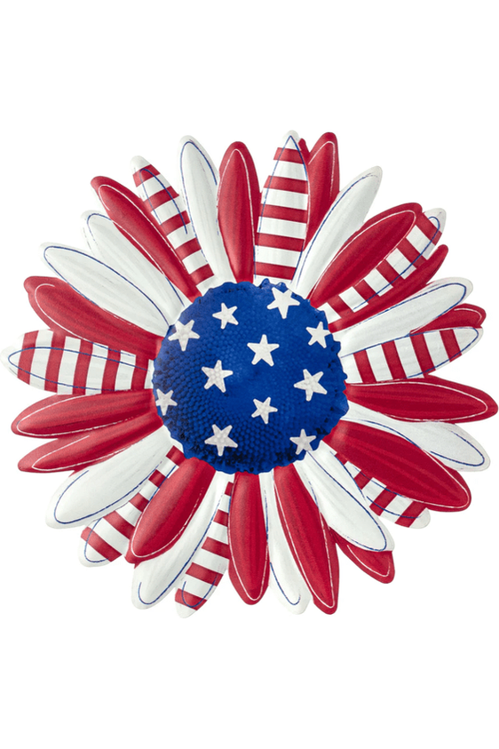 Shop For 12" Metal Embossed Daisy Hanger: RWB Patriotic