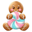 Shop For 12" Metal Embossed Gingerbread Candy Sign: Pink/Blue