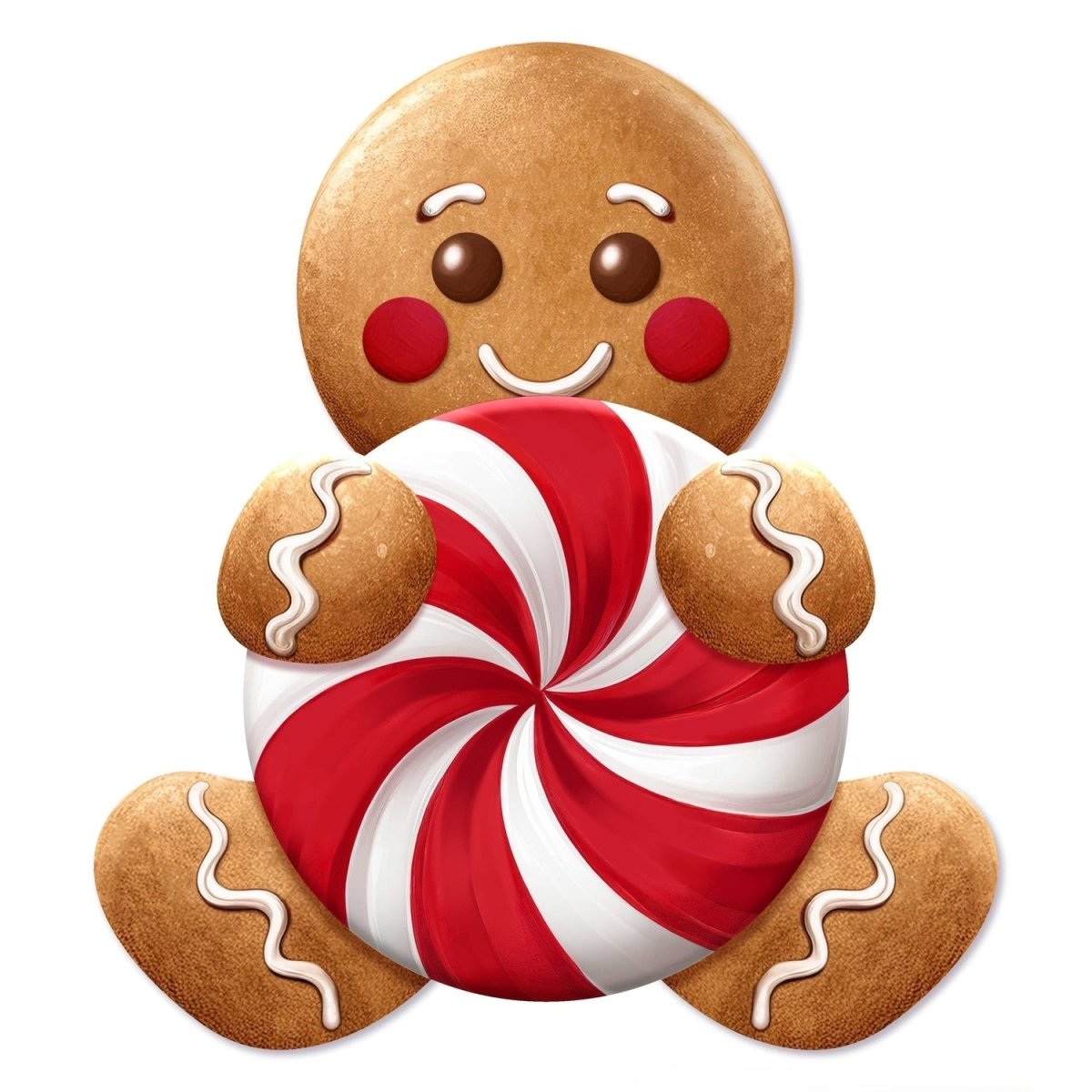Shop For 12" Metal Embossed Gingerbread Candy Sign: Red/White