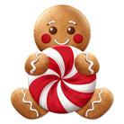 Shop For 12" Metal Embossed Gingerbread Candy Sign: Red/White