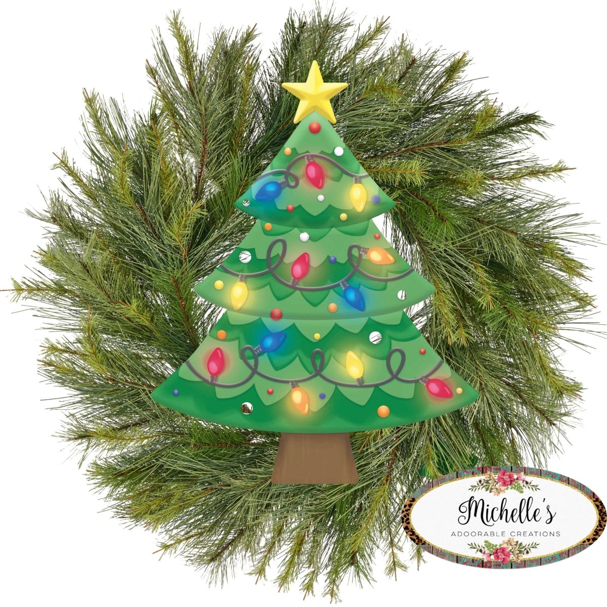 Shop For 12" Metal Embossed Hanger: Christmas Lights