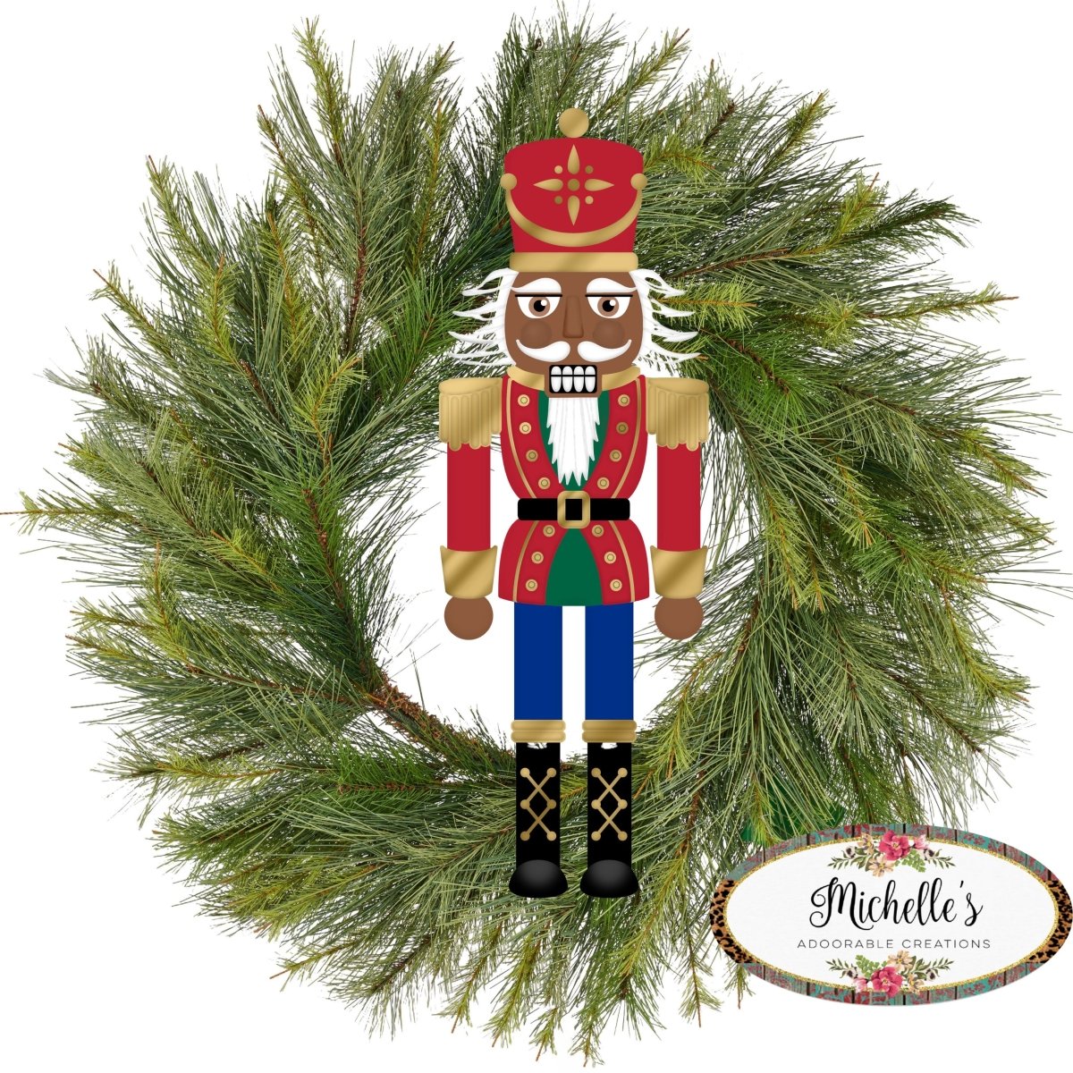 Shop For 12" Metal Embossed Hanger: Dark Skin Nutcracker
