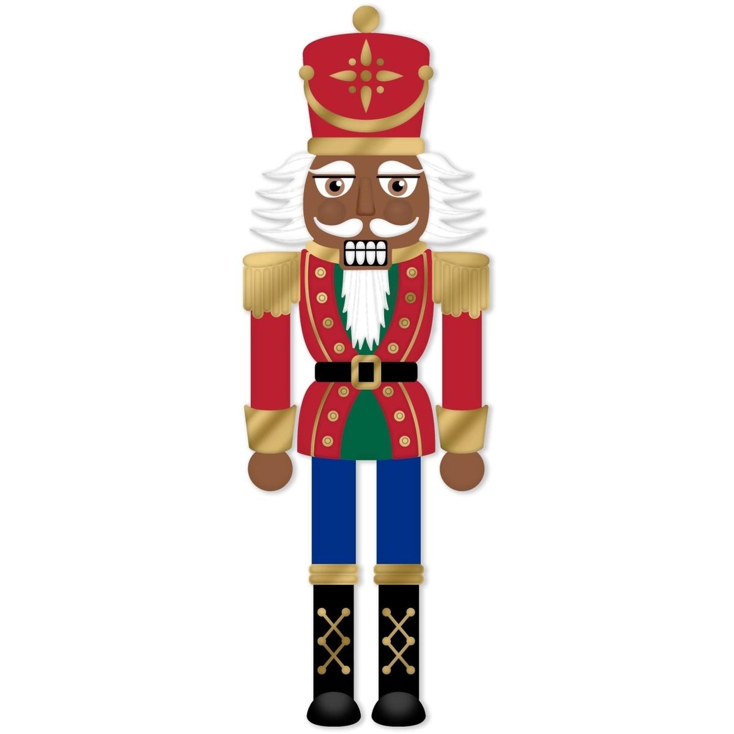 Shop For 12" Metal Embossed Hanger: Dark Skin Nutcracker