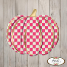 Shop For 12" Metal Embossed Hanger: Hot Pink Check