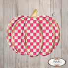 Shop For 12" Metal Embossed Hanger: Hot Pink Check