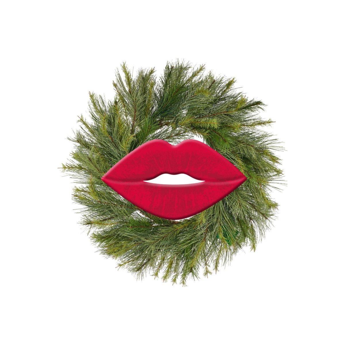Shop For 12" Metal Embossed Hanger: Red Lips