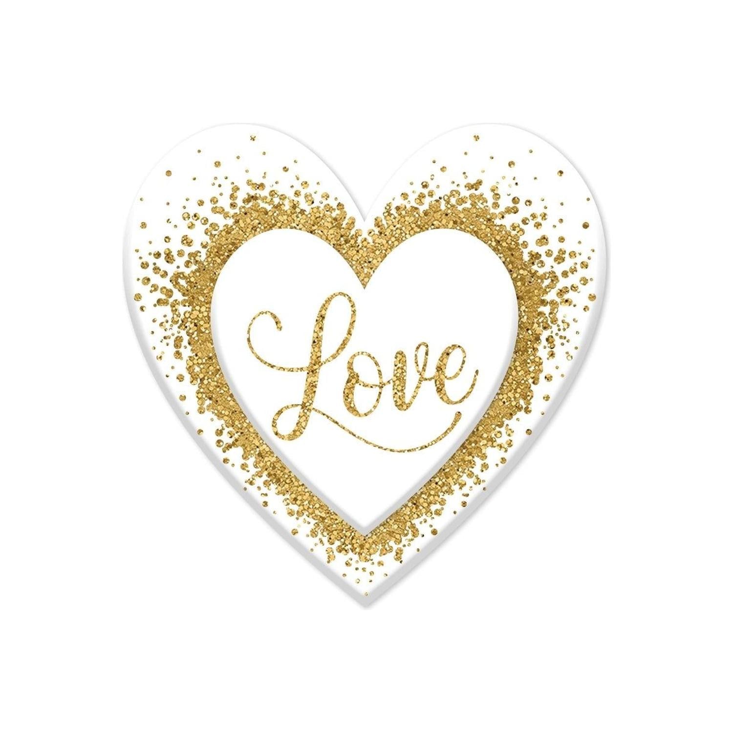 12" Metal Embossed Heart Hanger: Love