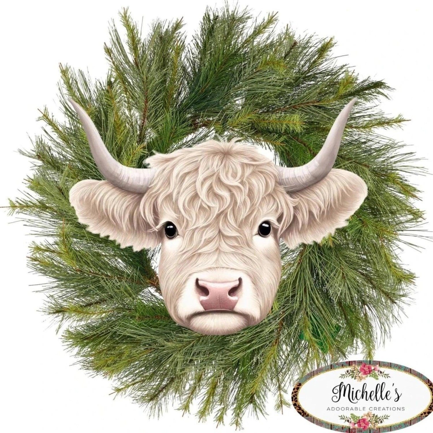 Shop For 12" Metal Embossed Highland Cow Sign: Blonde