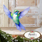 Shop For 12" Metal Embossed Hummingbird Sign: Blue/Green