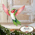 Shop For 12" Metal Embossed Hummingbird Sign: Red/Green