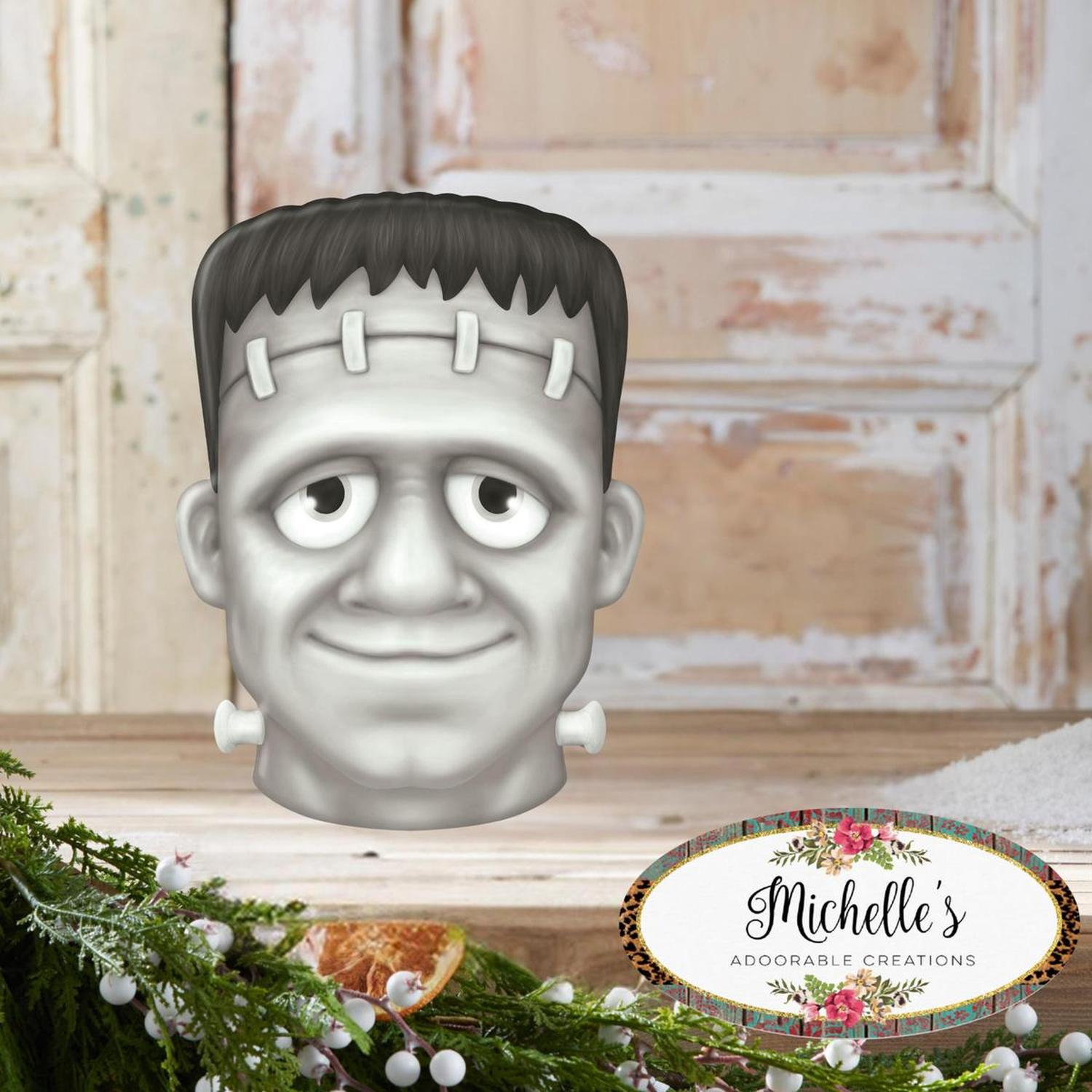 Shop For 12" Metal Embossed Sign: Frankenstein (Black)