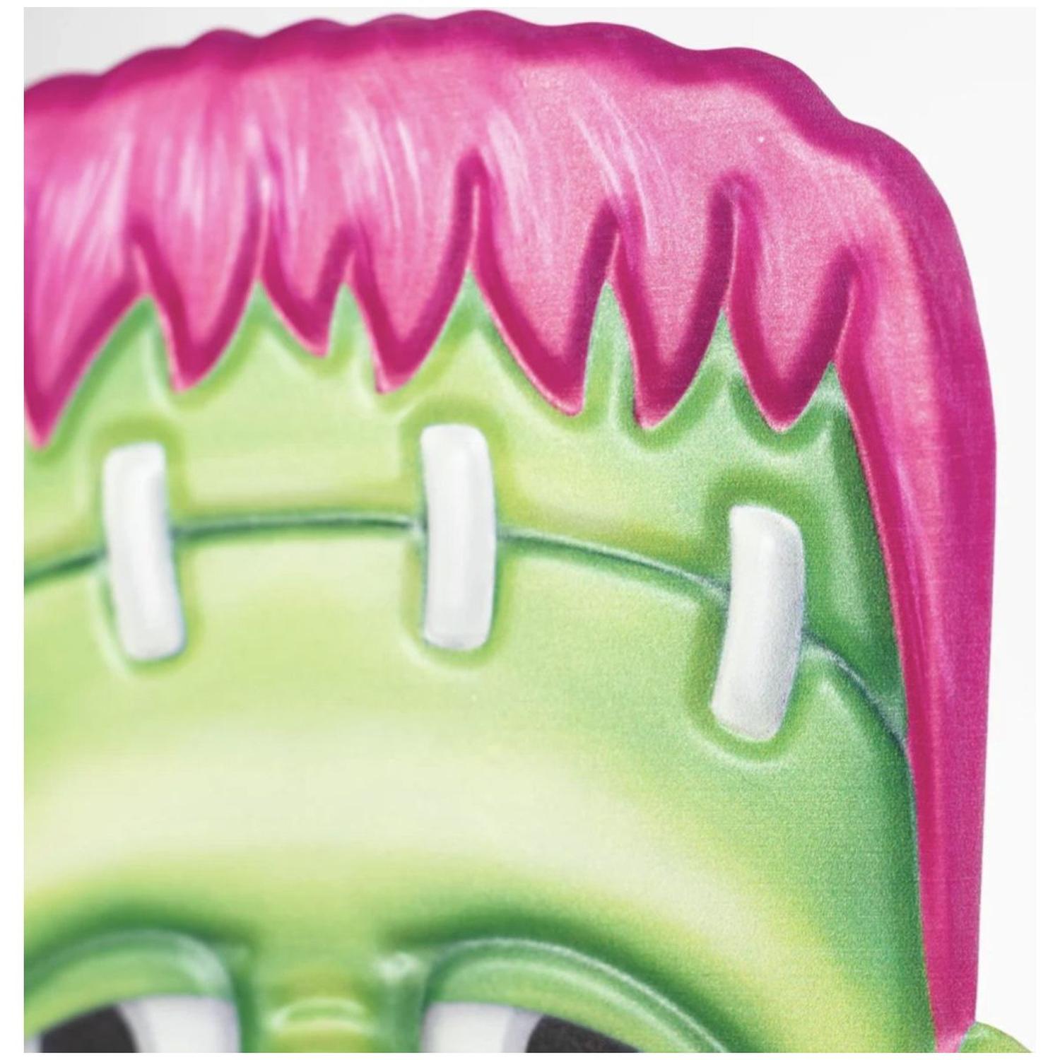 12" Metal Embossed Sign: Frankenstein (Pink)