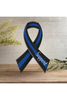 Shop For 12" Metal Embossed Sign: Law Enforcement Support Ribbon