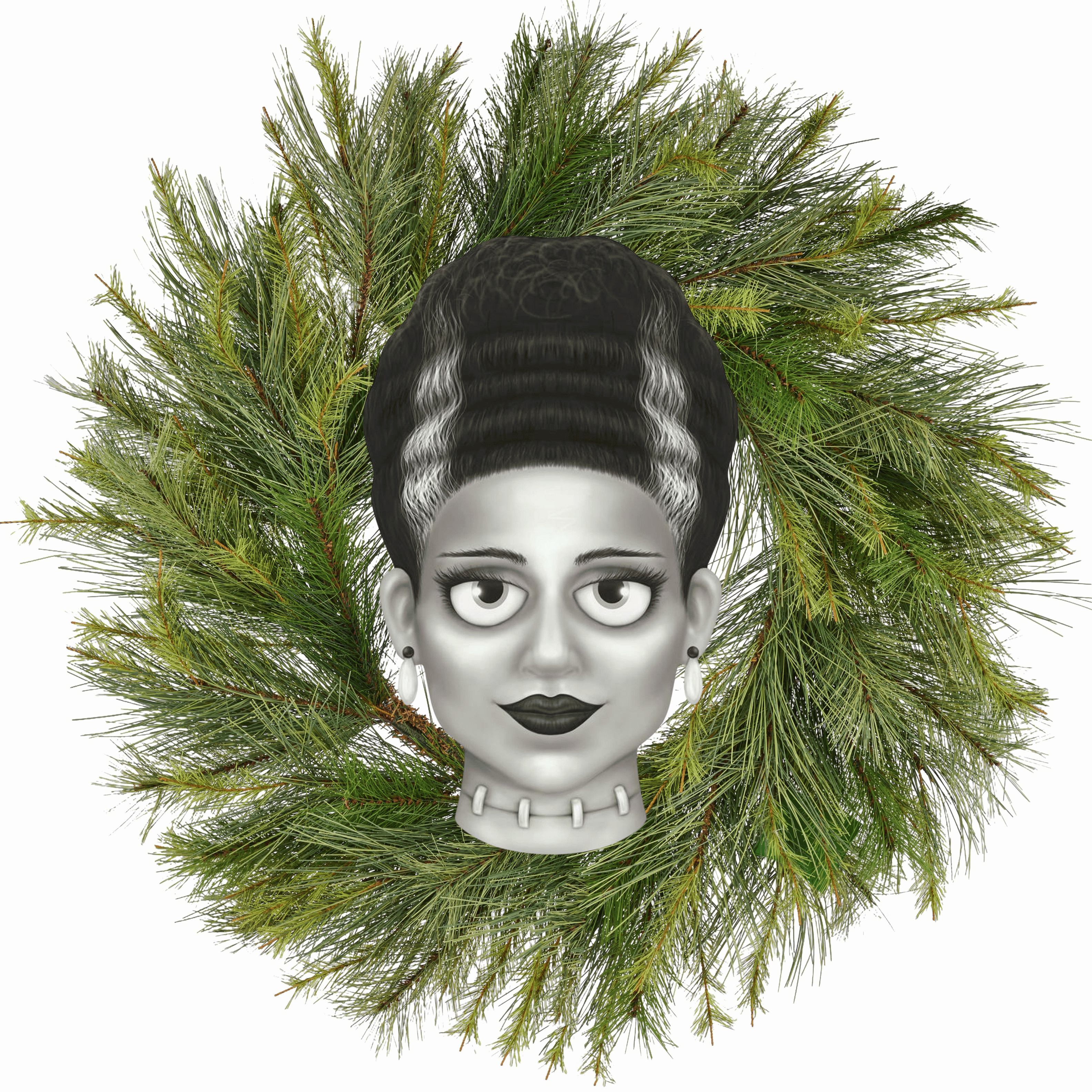 Shop For 12" Metal Embossed Sign: Mrs. Frankenstein (Grey)
